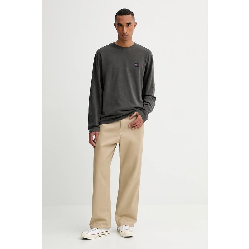 Bavlněné tričko s dlouhým rukávem Tommy Jeans