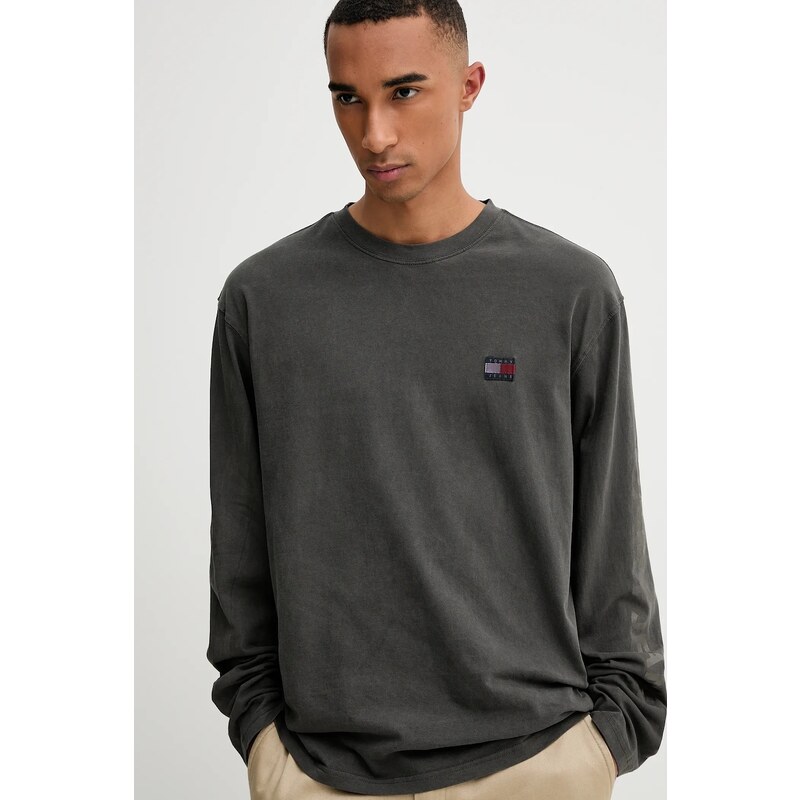 Bavlněné tričko s dlouhým rukávem Tommy Jeans