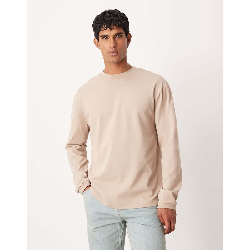 ASOS DESIGN heavyweight relaxed long sleeve t-shirt with cuff in