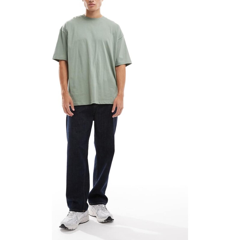 Jack & Jones Alex baggy jeans in dark wash-Blue