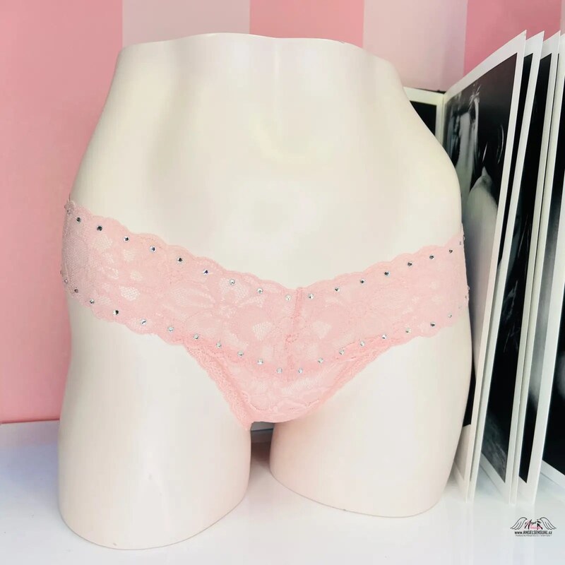 Victoria’s Secret Tanga s Květinovým Motivem a Kamínky
