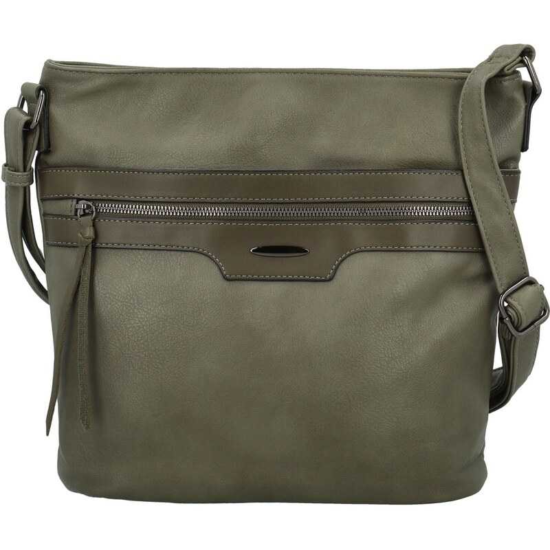 Amalia Trendy dámská koženková crossbody kabelka Hazel, tmavě