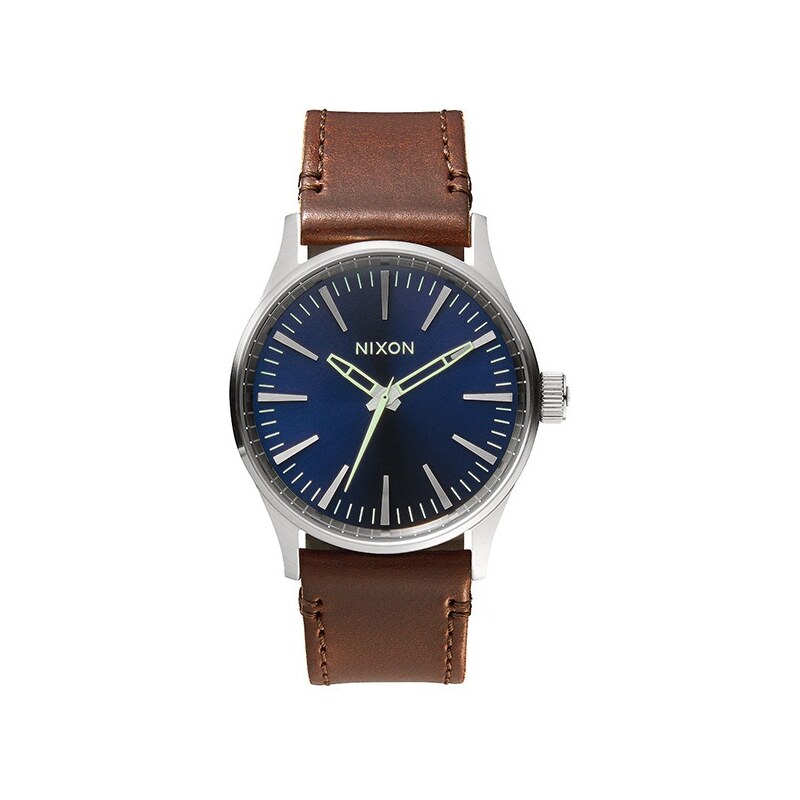 Hodinky Nixon Sentry 38 Leather Blue Brown
