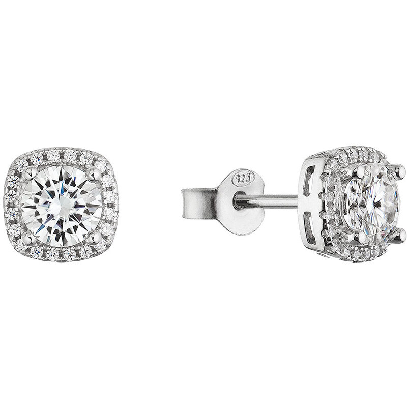 Stříbrné náušnice AIRA 11M00004 moissanite