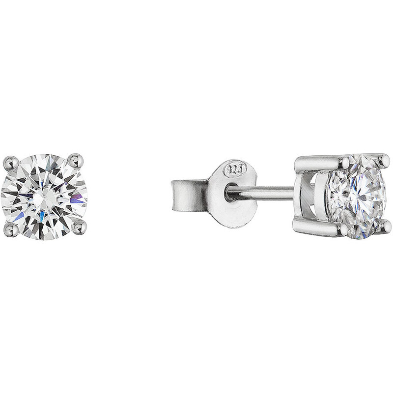 Stříbrné náušnice ELEN 11M00007 moissanite