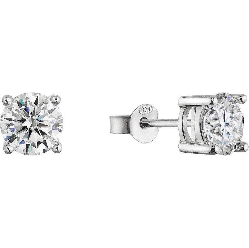 Stříbrné náušnice ELEN 11M00008 moissanite