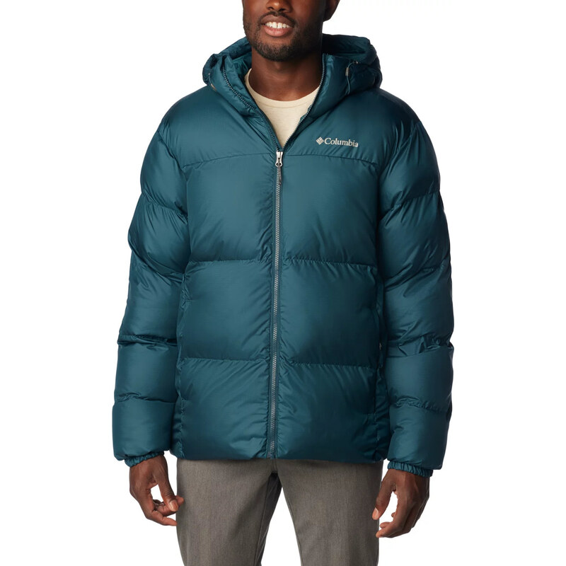 Tmavě modrá pánská prošívaná bunda Columbia Puffect Hooded