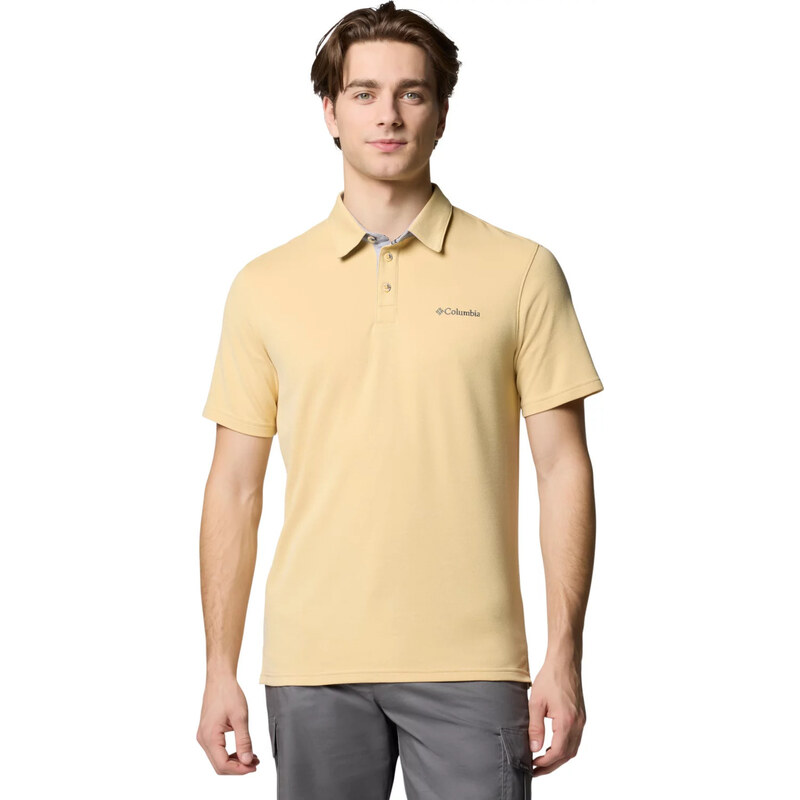 Světle žluté pánské tričko s límečkem Columbia Nelson Point Polo