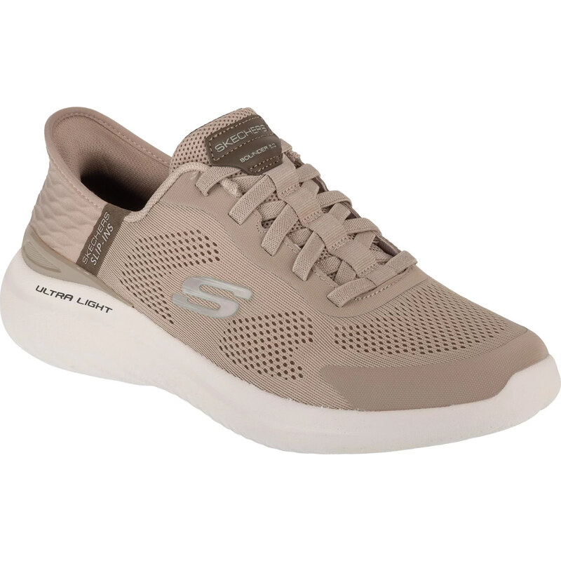 Taupe pánské sportovní tenisky Skechers Slip-Ins: Bounder 2.0 -