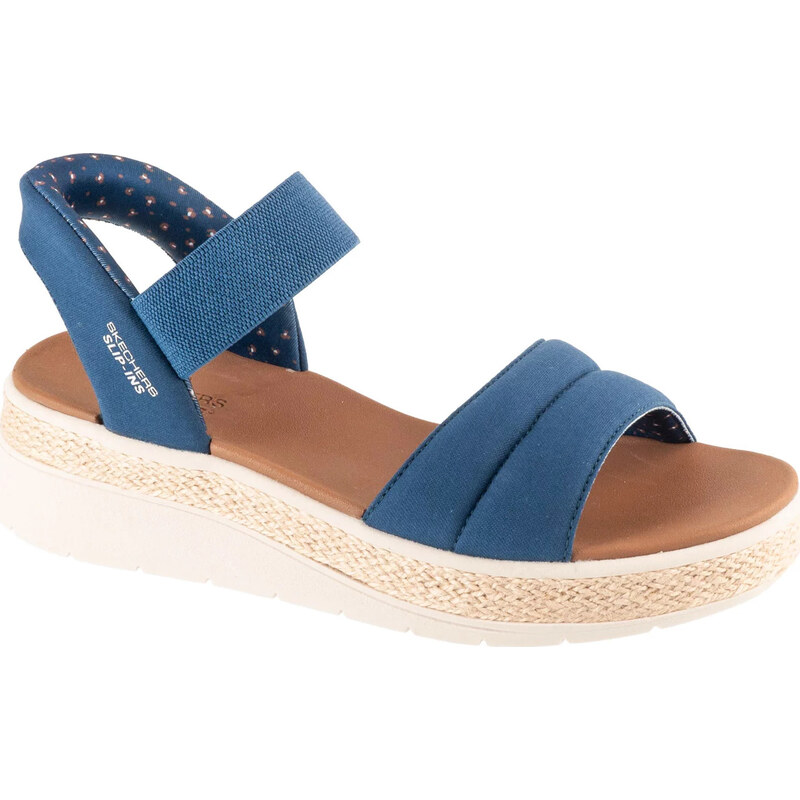 Modré dámské sandály na klínku Skechers Slip-Ins: BOBS Sun Ray