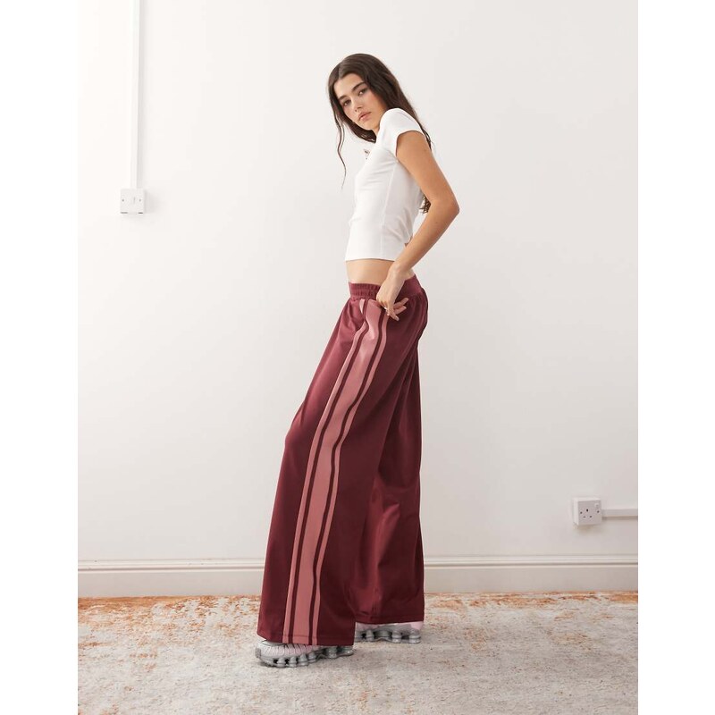 Reclaimed Vintage wide leg pull on jogger with contrast panel in