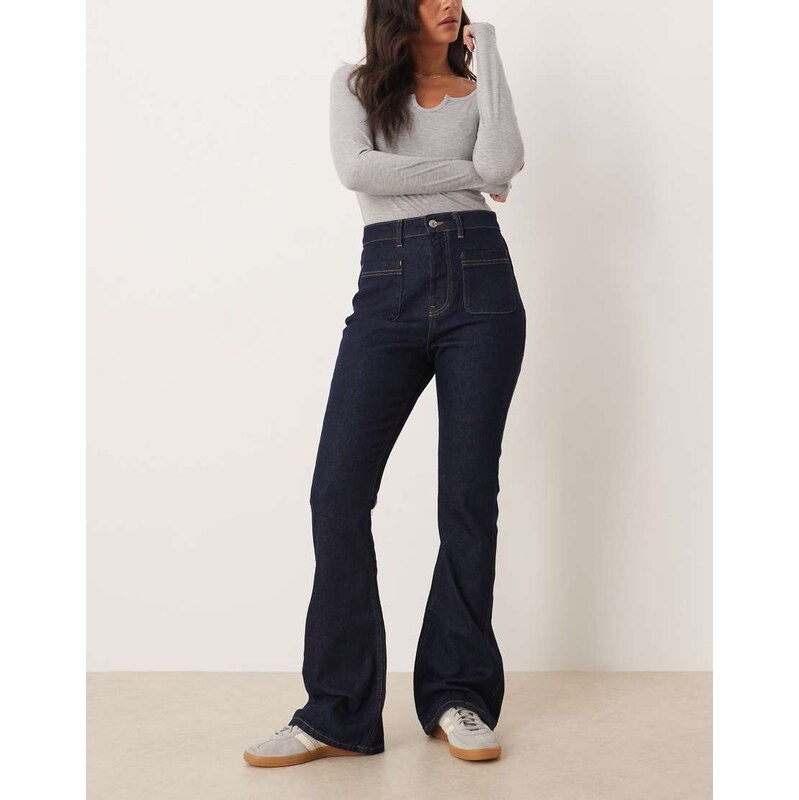 ASOS DESIGN super high waist flare jean with comfort stretch in