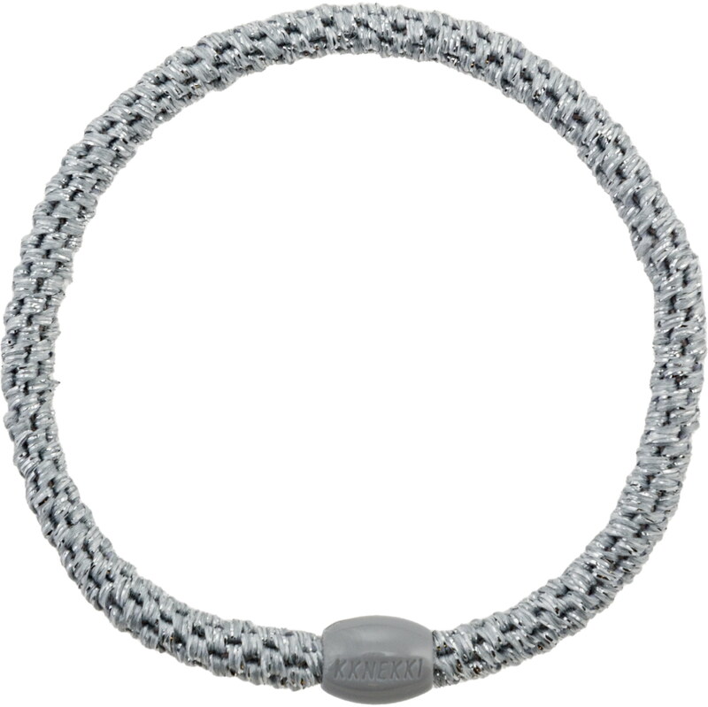 Gumička do vlasů Kknekki Slim Silver Glitter