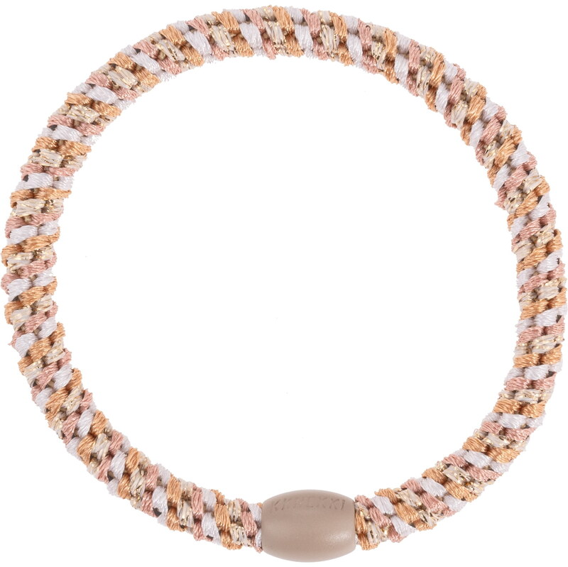 Gumička do vlasů Kknekki Slim mix Pink Nude glitter