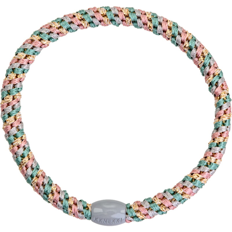 Gumička do vlasů Kknekki Slim mix Faded green Pink