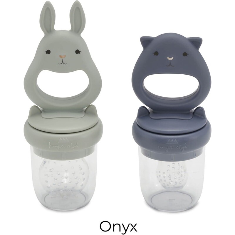 Konges Sløjd Krmící dudlík Onyx / Bark Shell – set 2 ks ONYX