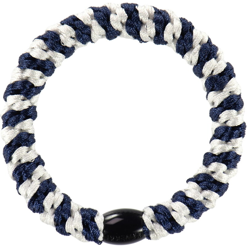 Gumička do vlasů Kknekki White / Navy Stripe