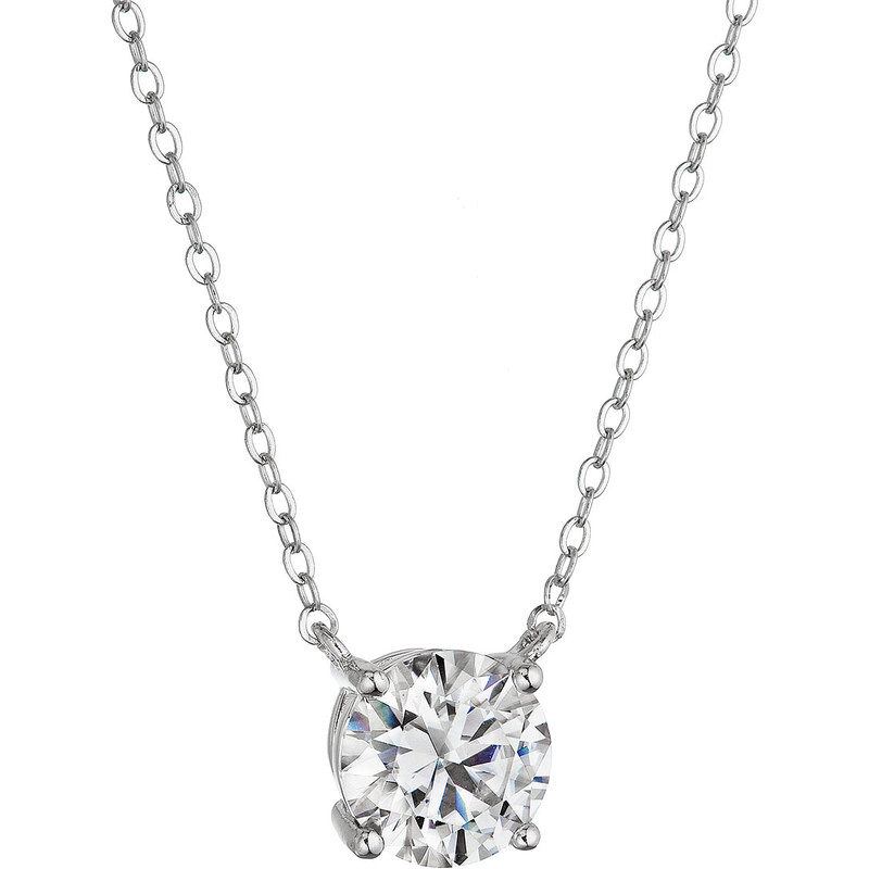 Stříbrný náhrdelník ELEN 12M00006 moissanite