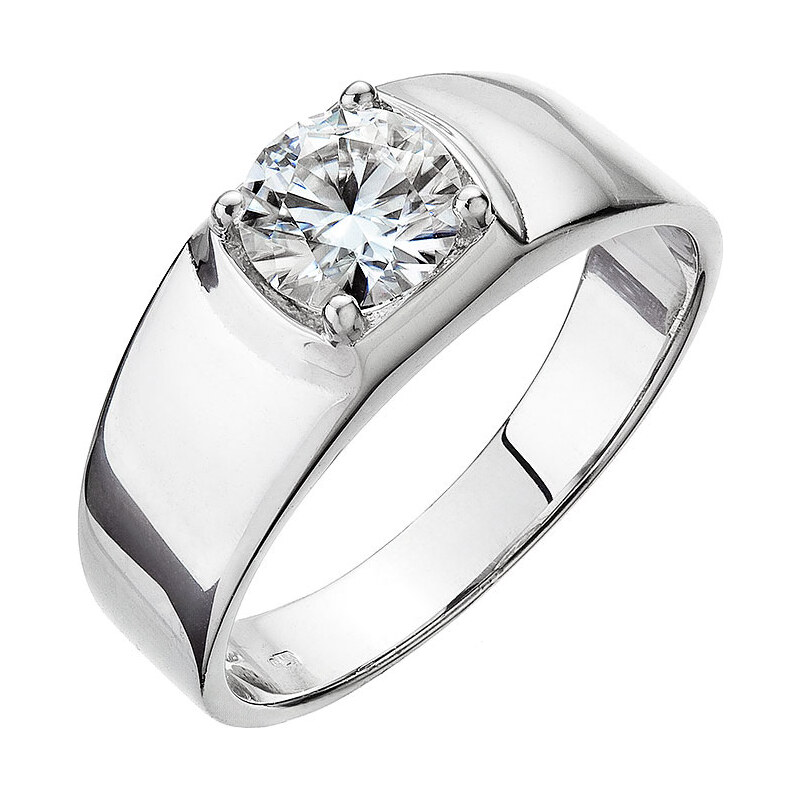 Stříbrný prsten LEO 15M00008 moissanite