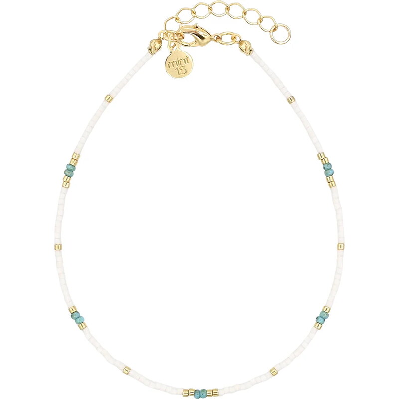 Mint15 Náramek na nohu White & Turquoise Gold 100404987