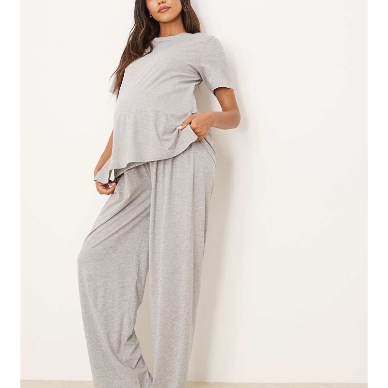 ASOS Maternity ASOS DESIGN Maternity mix & match cotton pyjama