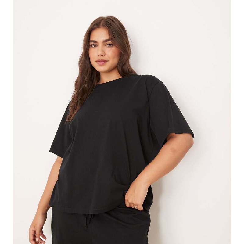 ASOS Curve ASOS DESIGN Curve mix & match cotton oversized pyjama tee 113557499