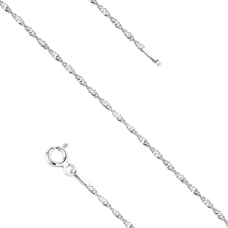 SYLVIENE Stříbrný náramek Singapur 1,2 mm 108075491
