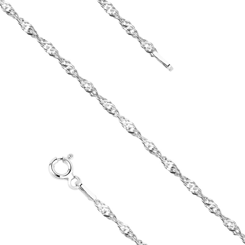 SYLVIENE Stříbrný náramek Singapur 1,8 mm 108075492