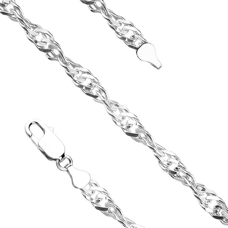 SYLVIENE Stříbrný náramek Singapur 4 mm 108075494