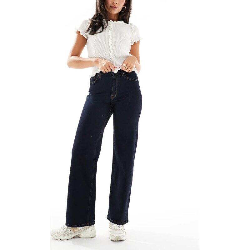 ONLY Madison high waist wide leg jeans in dark blue