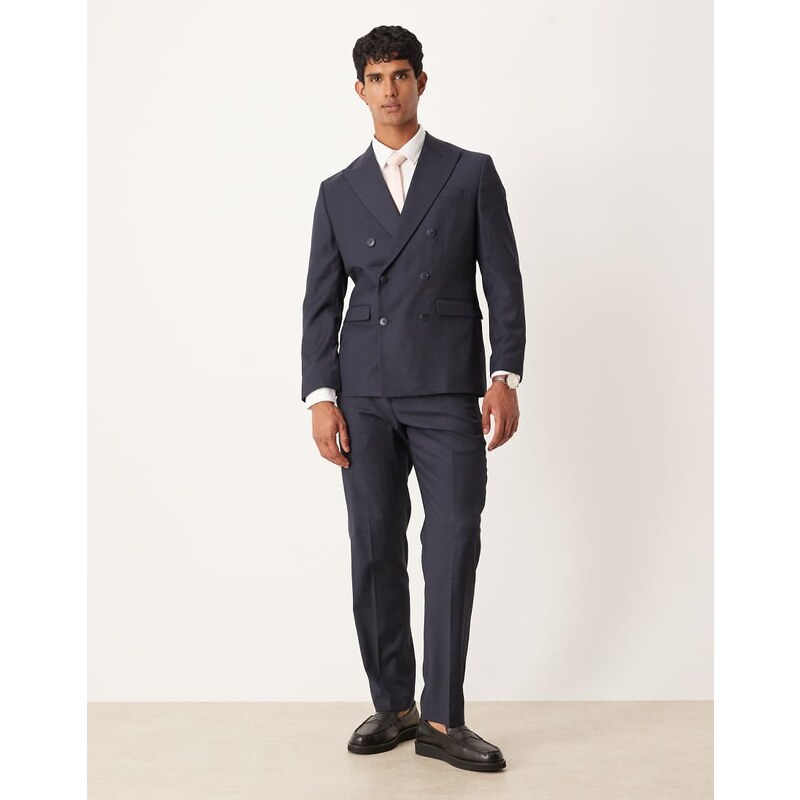 Selected suit trousers in navy
