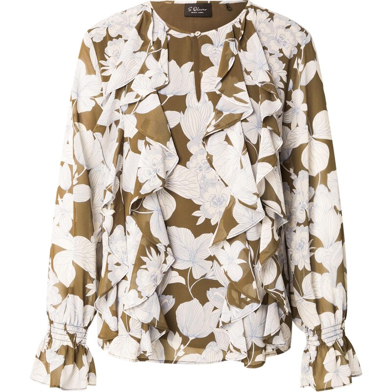 s.Oliver BLACK LABEL Halenka modrá / světlemodrá / khaki 108771404