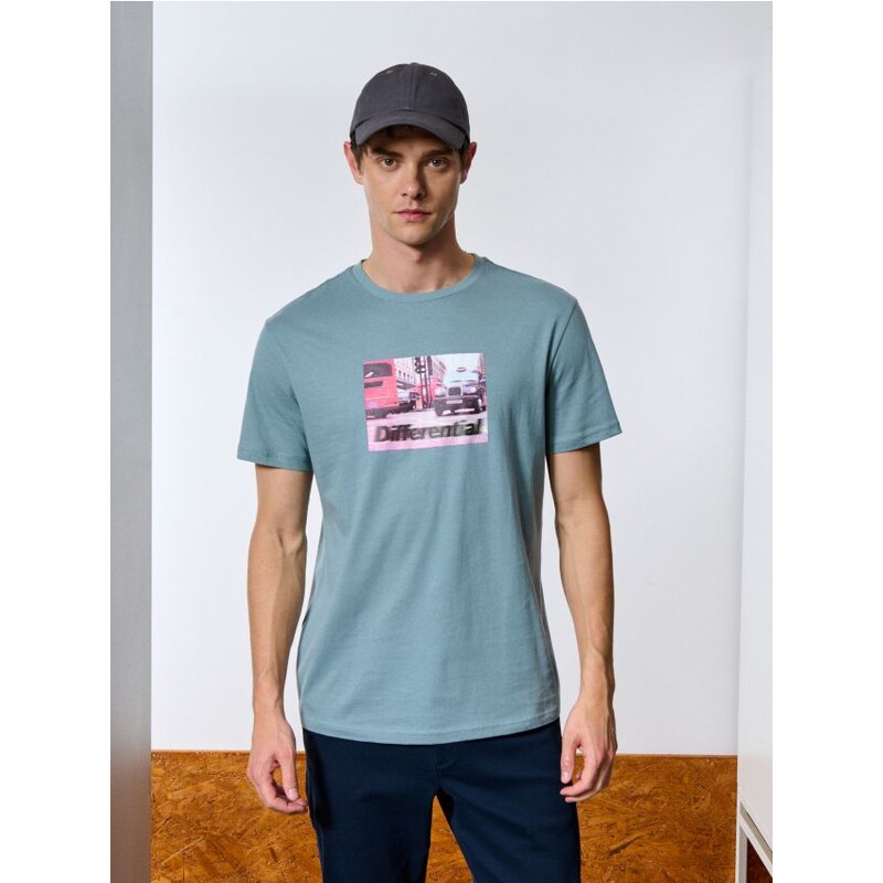 Sinsay - Tričko s potiskem - modrá