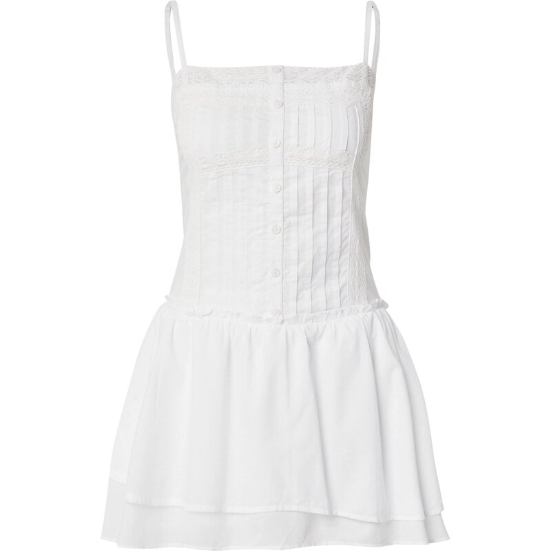HOLLISTER Šaty Heritage bílá