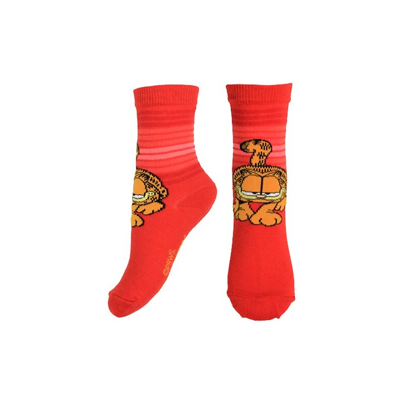 E plus M Dívčí ponožky Garfield - červené