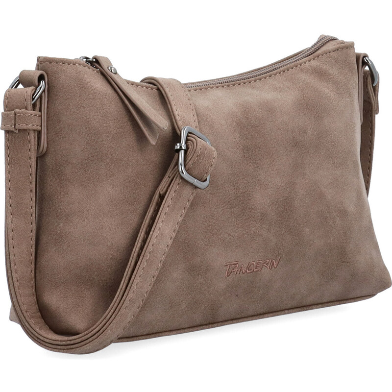 Kabelka ze syntetické kůže crossbody Tangerin hnědá 1109 H 108080045