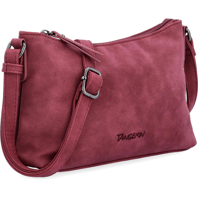 Kabelka ze syntetické kůže crossbody Tangerin vínová 1109 BO