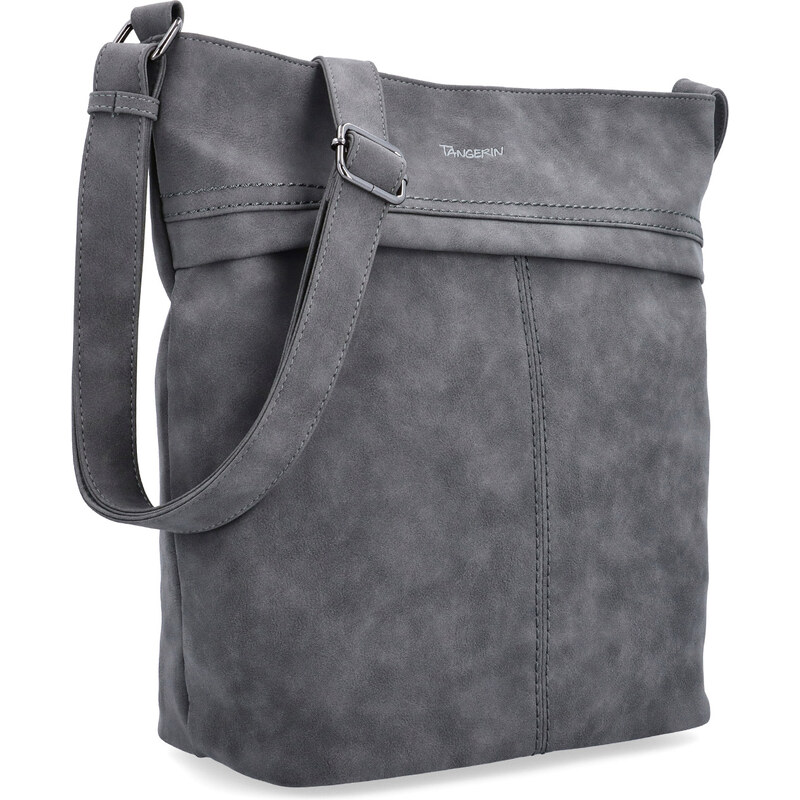 Kabelka ze syntetické kůže crossbody Tangerin šedá 1108 ANT 108080049