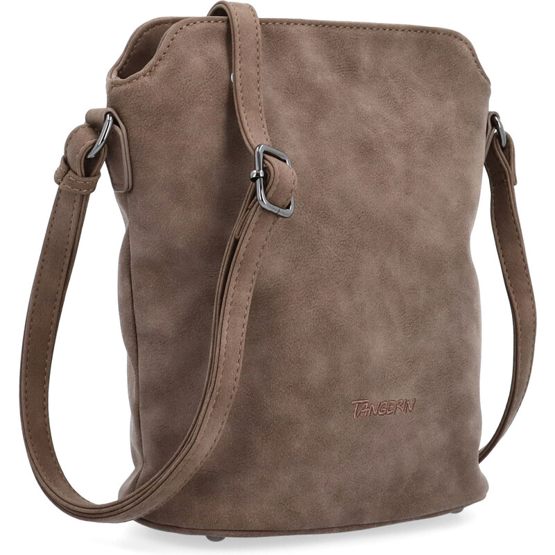 Kabelka ze syntetické kůže crossbody Tangerin hnědá 1107 H 108080052