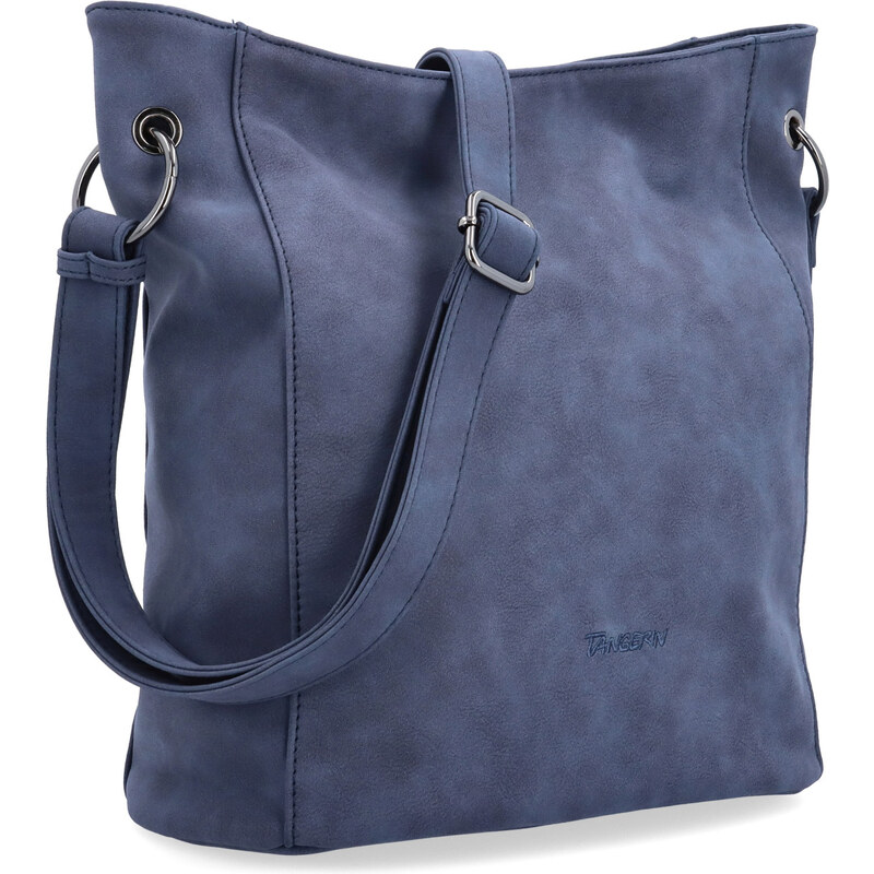 Kabelka ze syntetické kůže crossbody Tangerin modrá 1105 TM