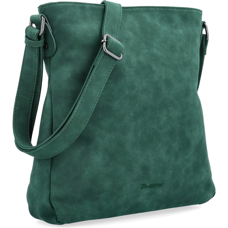Kabelka ze syntetické kůže crossbody Tangerin zelená 1101 TZE 108080110