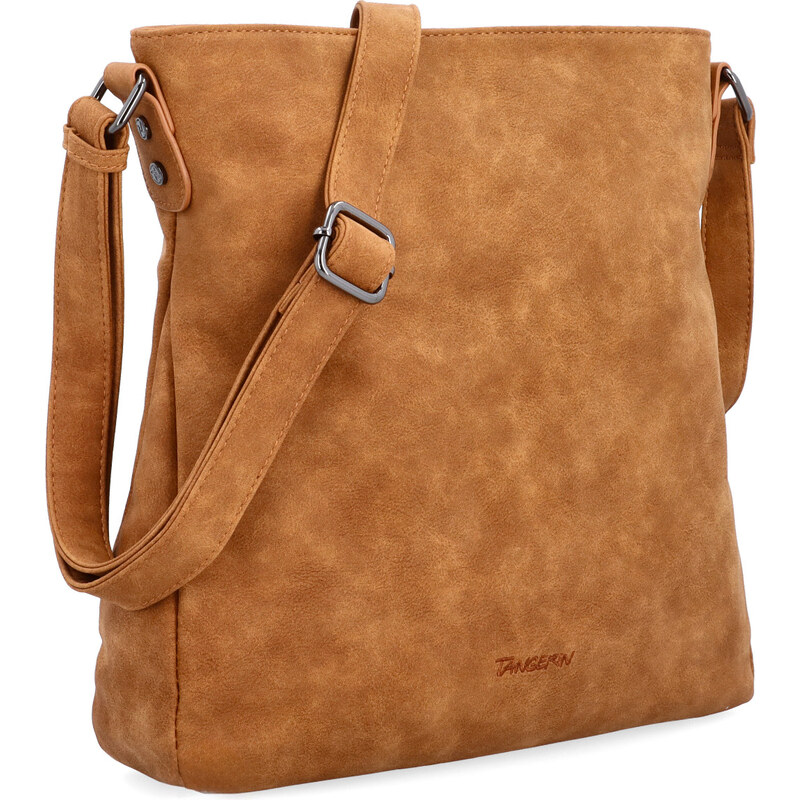 Kabelka ze syntetické kůže crossbody Tangerin koňaková 1101 KO 108080112