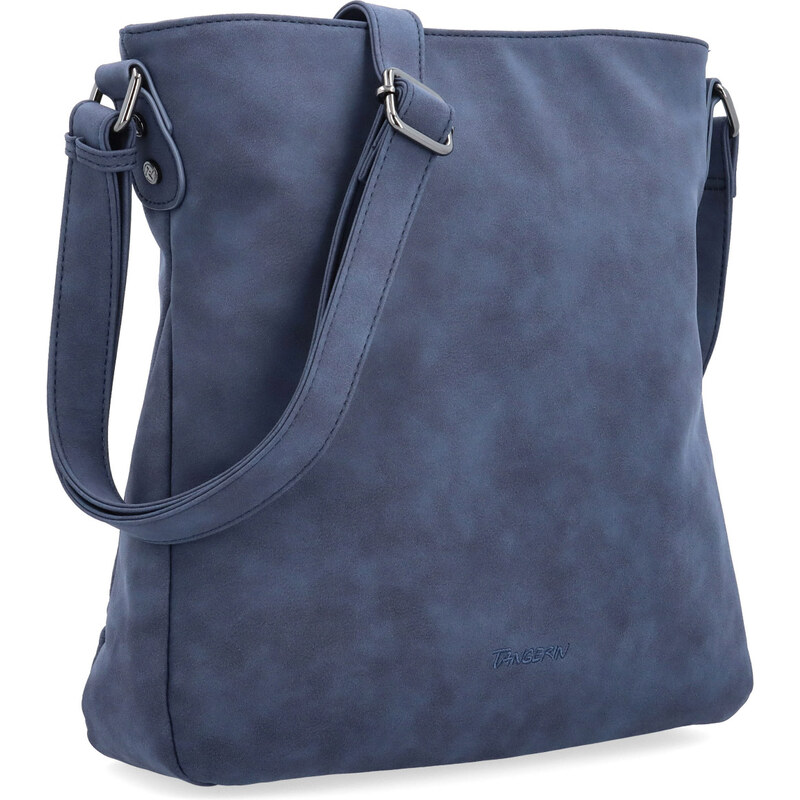 Kabelka ze syntetické kůže crossbody Tangerin modrá 1101 TM 108080111