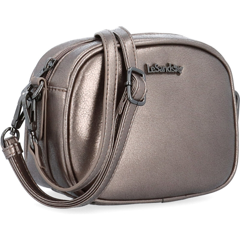 Kabelka ze syntetické kůže crossbody Le Sands Metalická 4370 BR 108086183