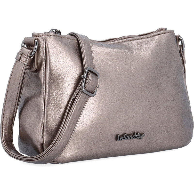 Kabelka ze syntetické kůže crossbody Le Sands Metalická 4369 BR 108086186