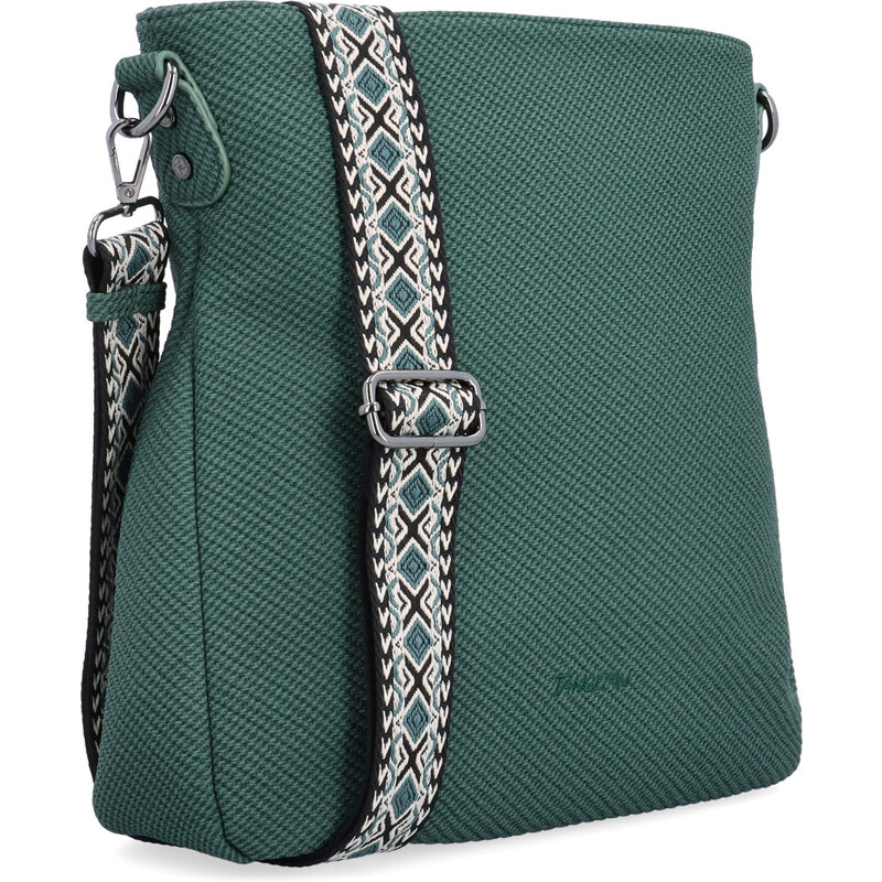 Kabelka ze syntetické kůže crossbody Tangerin zelená 4366 ZE 108086194