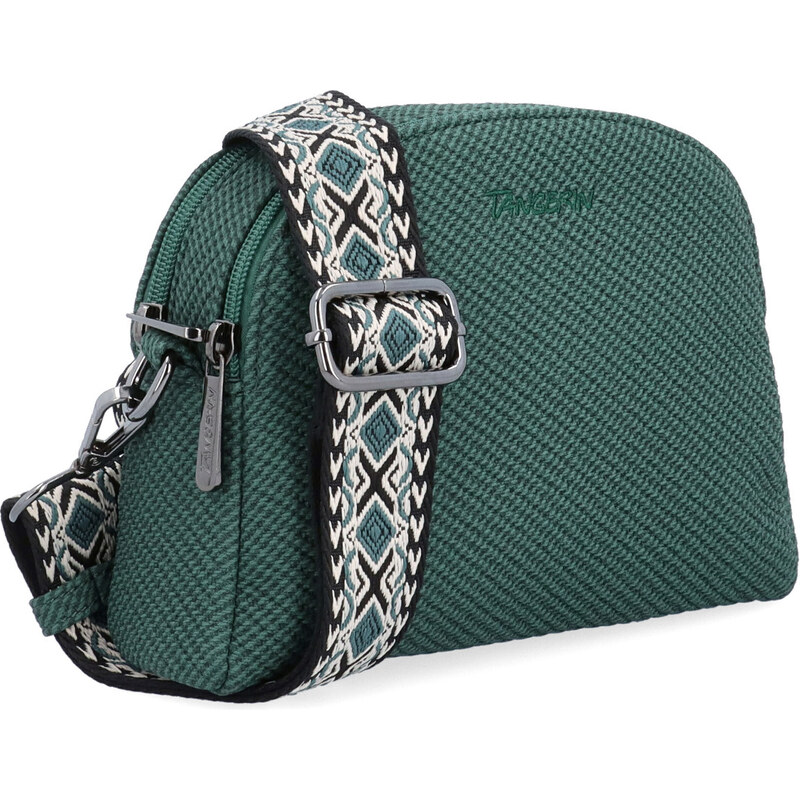 Kabelka ze syntetické kůže crossbody Tangerin zelená 4365 ZE 108086198