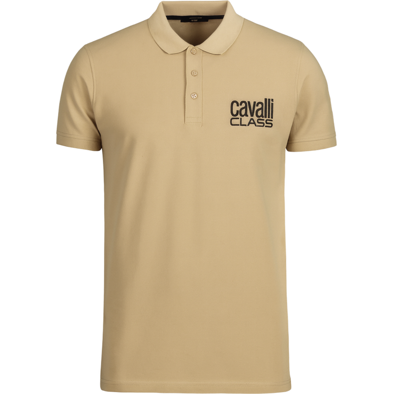 CAVALLI CLASS Carlo Beige polo tričko