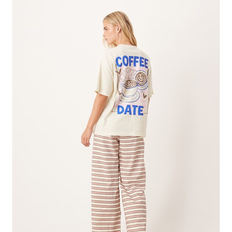 ASOS Petite ASOS DESIGN Petite oversized tee & wide leg trouser
