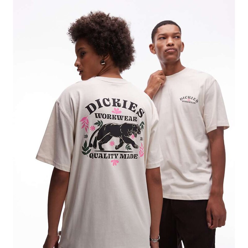 Dickies lucasville graphic animal backprint t-shirt in off white- 108091396